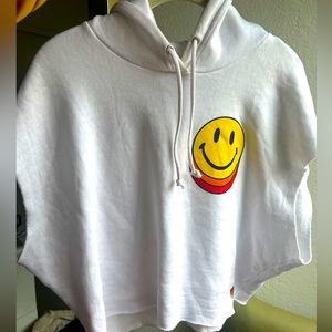 Aviator Nation Smiley short-sleeve Hoodie, white